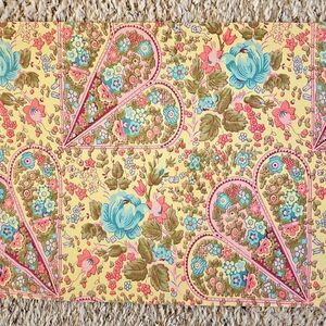 April Cornell Table Runner Cotton Spring Floral Pink Romantic Boho Garden Party